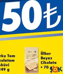 ÜLKER BEYAZ ÇİKOLATA 70 G